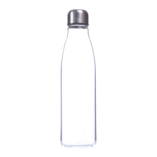 Botella de agua de vidrio linda con forma de cola de 650 ml